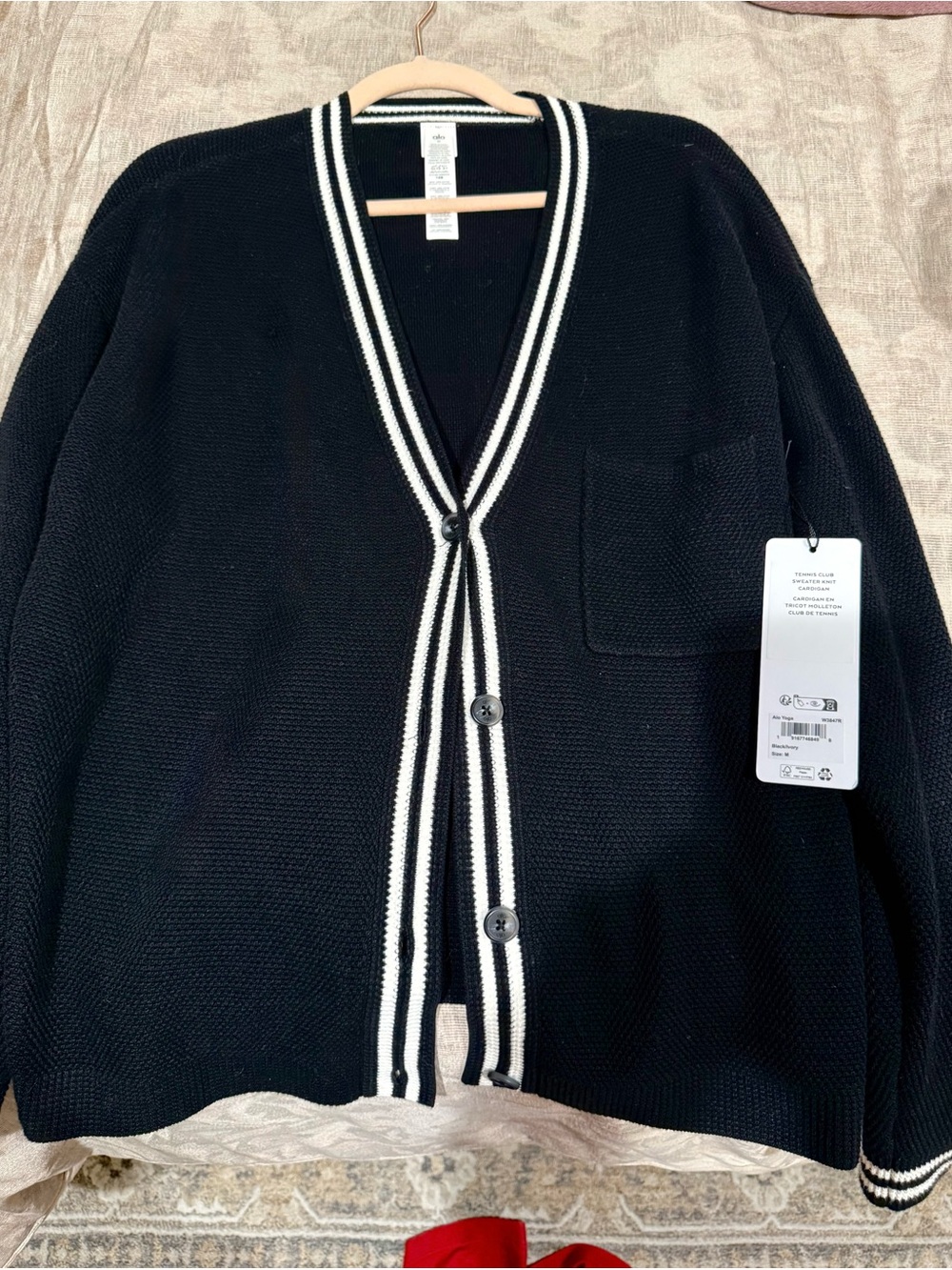 ALO Yoga Tennis Club Sweater Knit Cardigan